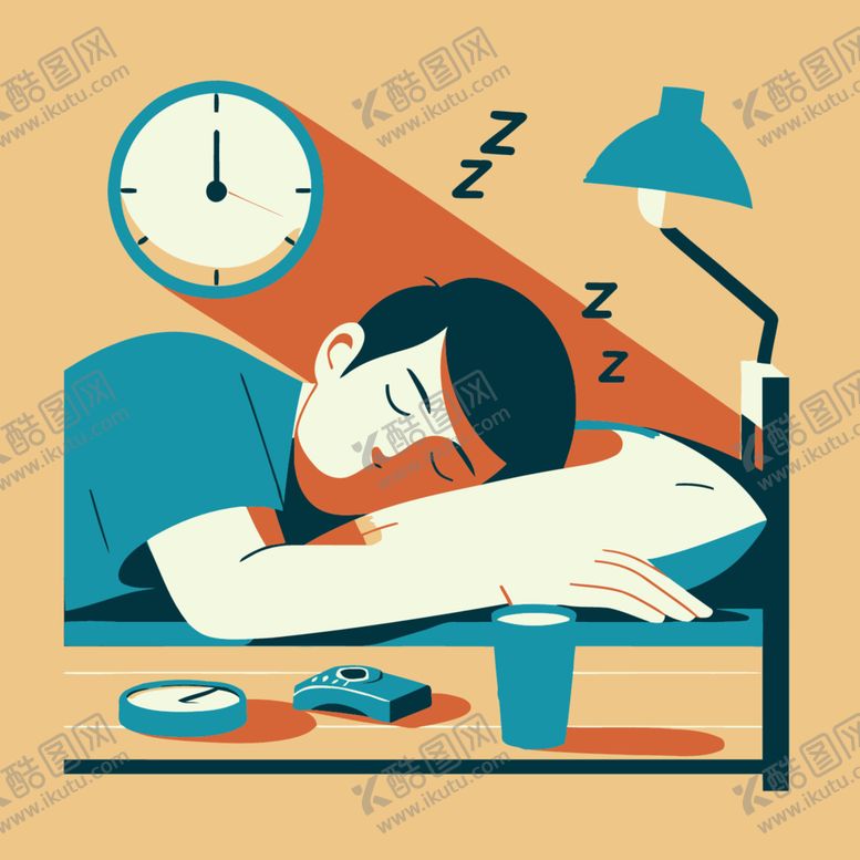 编号：71976012110656189151【酷图网】源文件下载-午休卡通创意插画