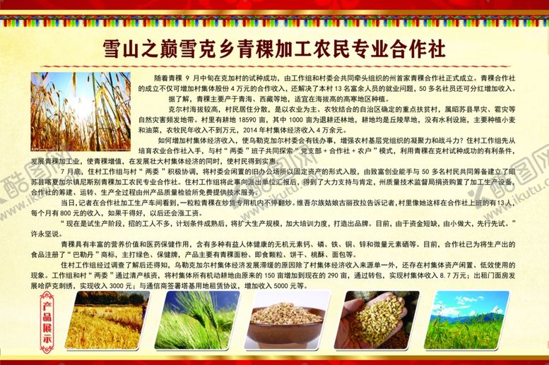 编号：22832110221755381406【酷图网】源文件下载-藏式合作社花边图片展板