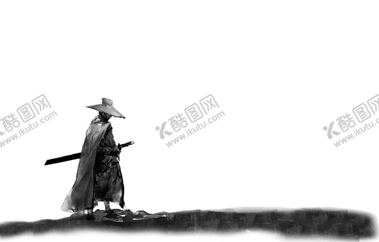 编号：76366205111246413954【酷图网】源文件下载-水墨武侠人物