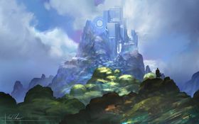 游戏场景风景插画