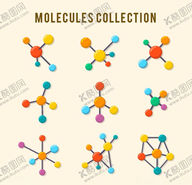 编号：85333010300537432519【酷图网】源文件下载-分子背景
