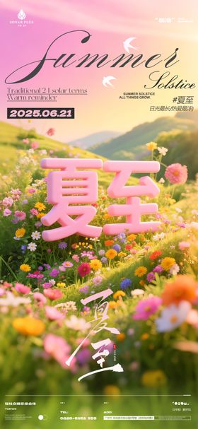 酒吧夏至节气海报