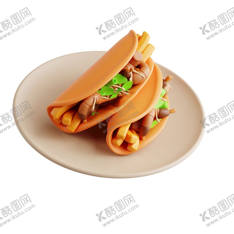 编号：53616001140455353140【酷图网】源文件下载-C4D模型国外美食