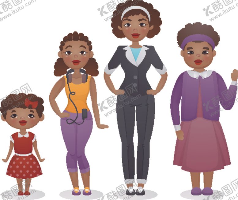 编号：37281610061933347671【酷图网】源文件下载-扁平人物插画