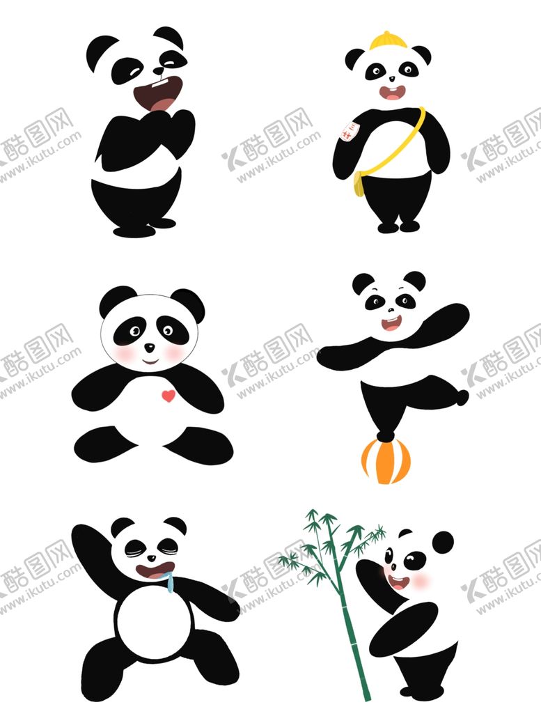 编号：15484505091055563945【酷图网】源文件下载-卡通熊猫