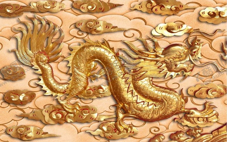 编号：37596207022314221678【酷图网】源文件下载-鱼缸背景中国龙文化贴图