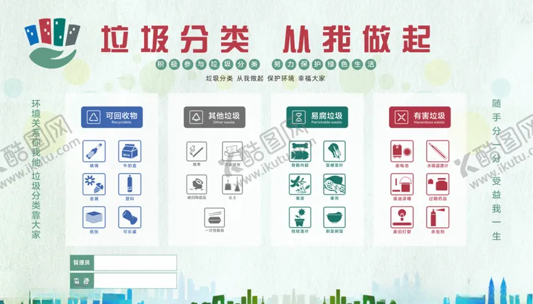 编号：92605104281533443978【酷图网】源文件下载-垃圾分类责任牌