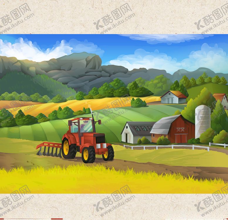 编号：17858710202349336195【酷图网】源文件下载-矢量景色自然风光手绘插画