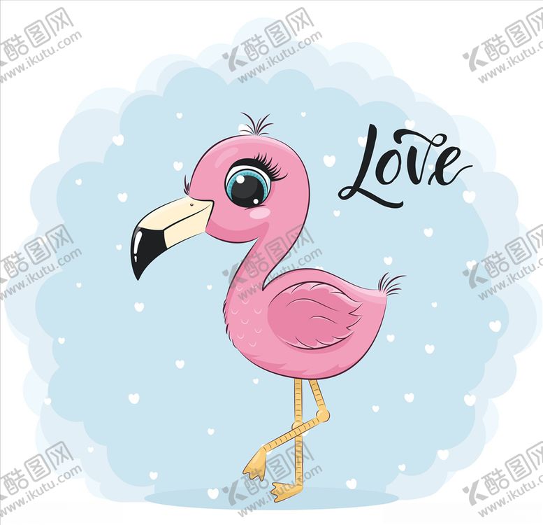 编号：68089410290242016057【酷图网】源文件下载-卡通火烈鸟