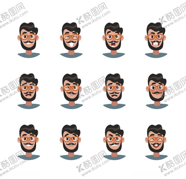 编号：35735910240619209166【酷图网】源文件下载-不同表情