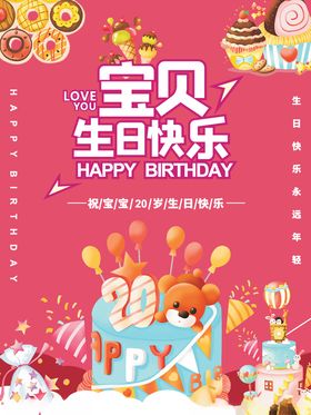 生日会海报展板过聚