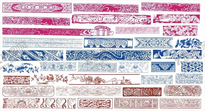 编号：19203511021522326358【酷图网】源文件下载-花纹花边传统图案装饰雕花