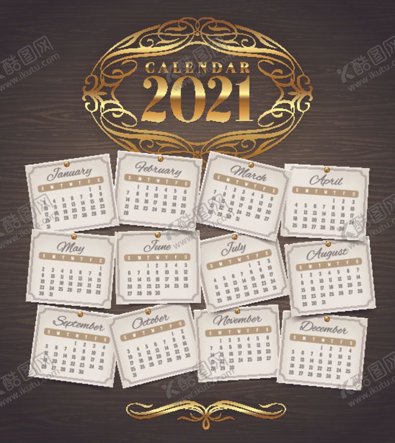 编号：27500004270604599127【酷图网】源文件下载-2021挂历