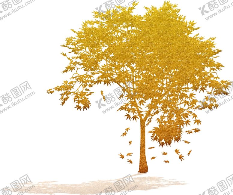 编号：53996309150802073343【酷图网】源文件下载-金色树木剪影