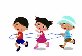 夏天童年小孩子玩游戏矢量