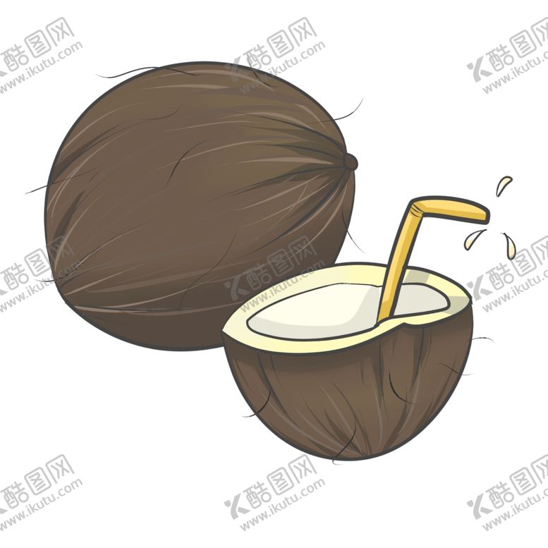 编号：26634710141642502510【酷图网】源文件下载-卡通椰子