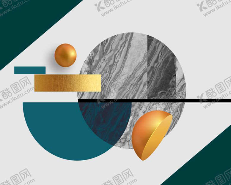 编号：10285709200846171598【酷图网】源文件下载-抽象几何装饰画