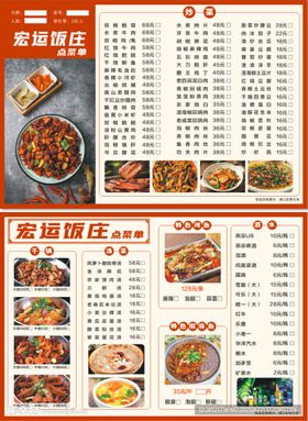 中餐点菜单