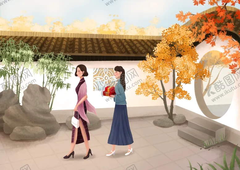 编号：85861002051454197739【酷图网】源文件下载-旗袍女子