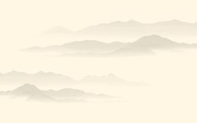 水墨山