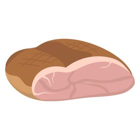 肉制品手绘类卡通