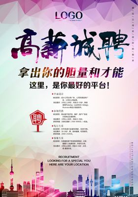 高薪招聘海报
