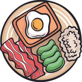 食物AI矢量图美盘中餐