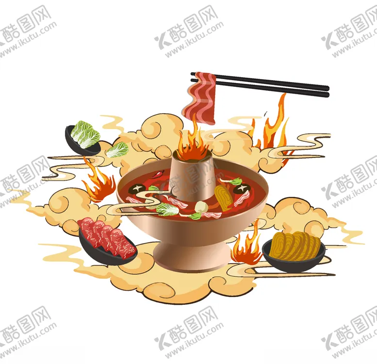 编号：30330604071411024896【酷图网】源文件下载-火锅食材元素