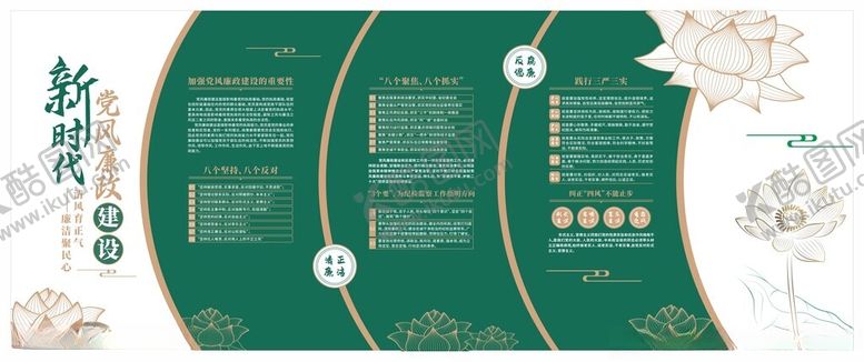编号：67914206300710398530【酷图网】源文件下载-新时代党风廉政建设文化墙