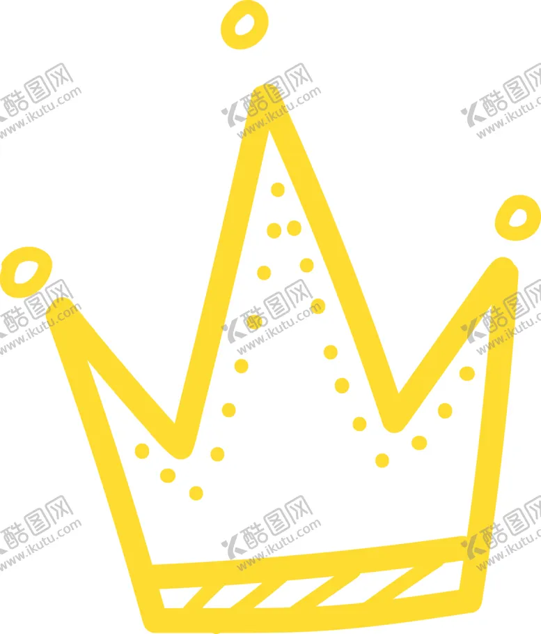 编号：49329407010500063739【酷图网】源文件下载-手绘卡通皇冠贴纸