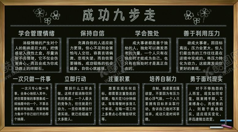 编号：88543810242301582757【酷图网】源文件下载-成功九步走