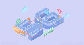 原创5G字母场景
