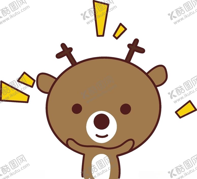 编号：61621910052126223320【酷图网】源文件下载-小清新动物可爱小鹿