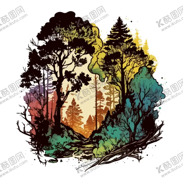 编号：93271409180123012768【酷图网】源文件下载-山水画