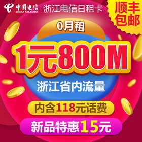 电信不限流量海报