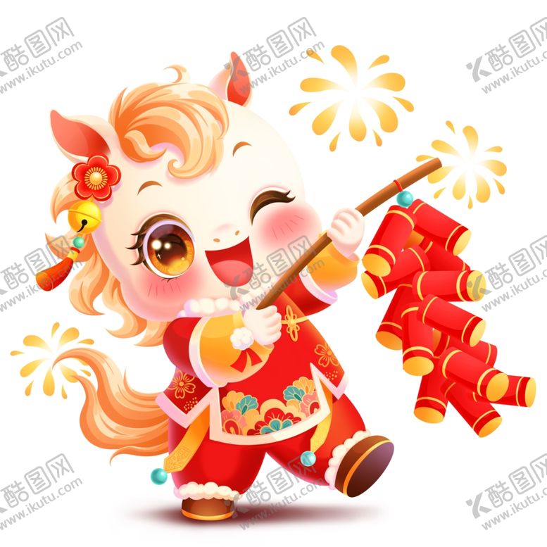 编号：31983604110123329278【酷图网】源文件下载-喜庆小马贺新春
