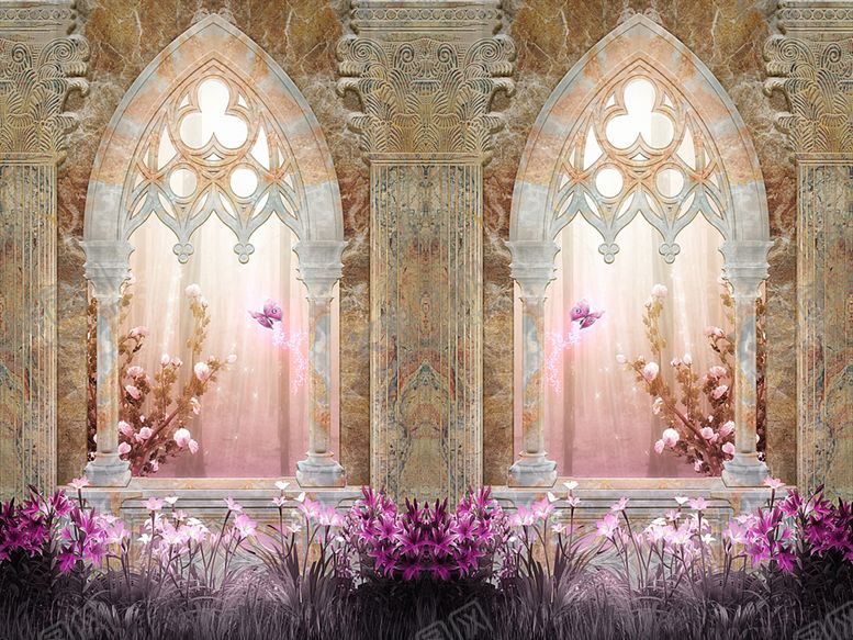 编号：25869209290117499155【酷图网】源文件下载-浮雕花朵背景墙