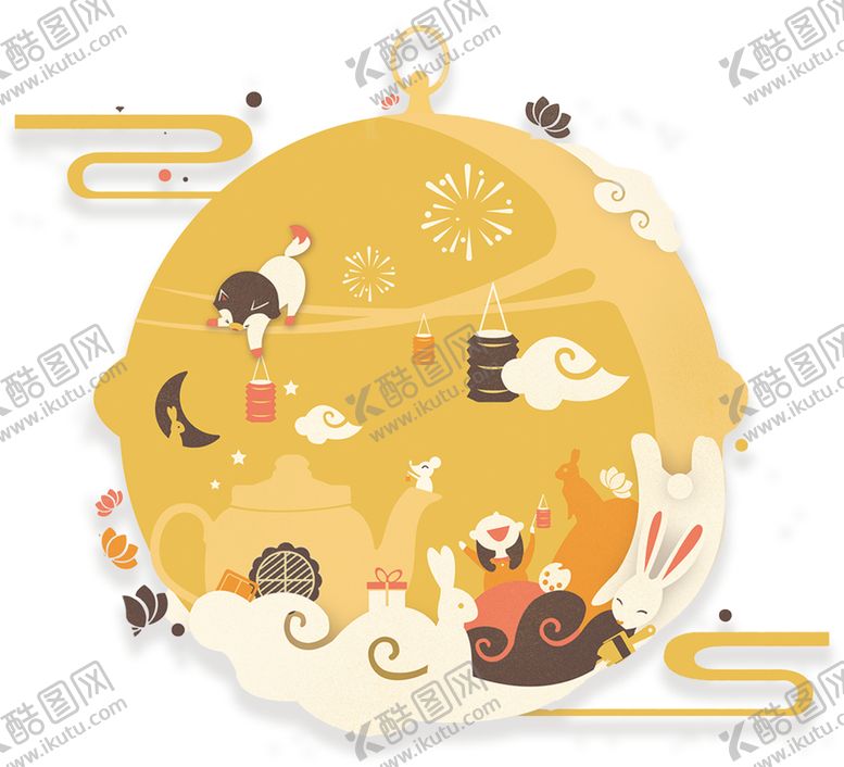 编号：66293707031010032475【酷图网】源文件下载-中秋元素