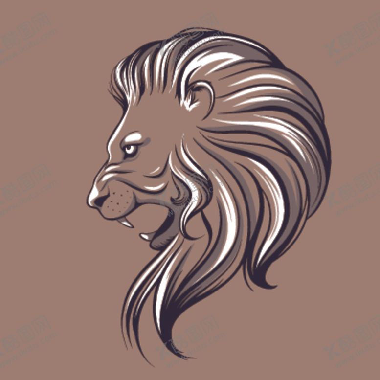 编号：61310410310030561641【酷图网】源文件下载-狮子Lion涂鸦动物