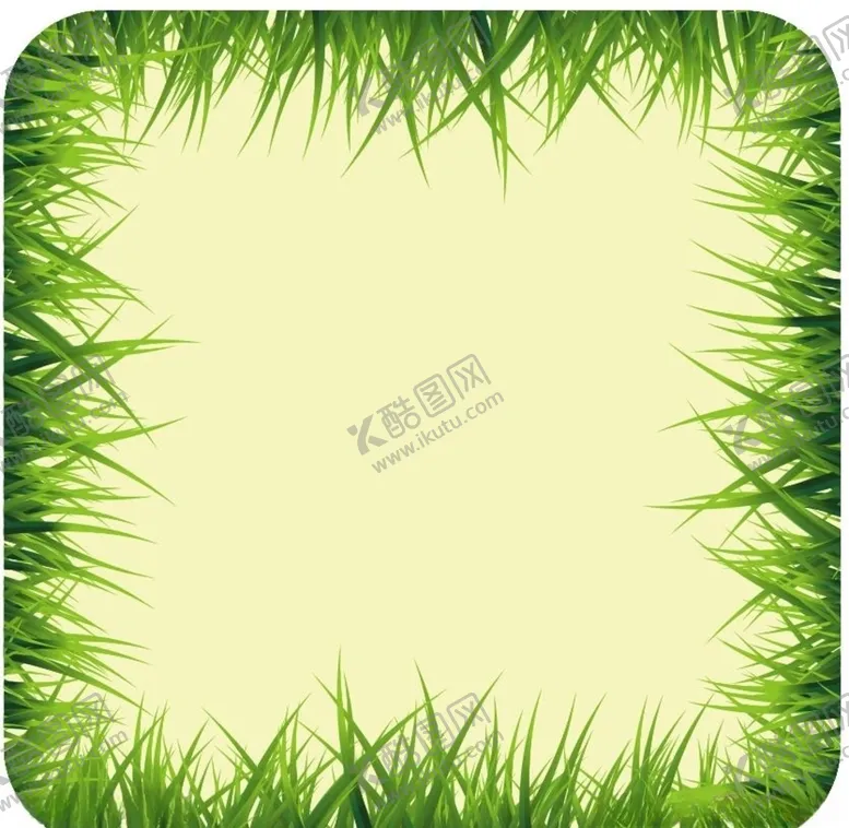 编号：67932007022107325303【酷图网】源文件下载-绿草边框