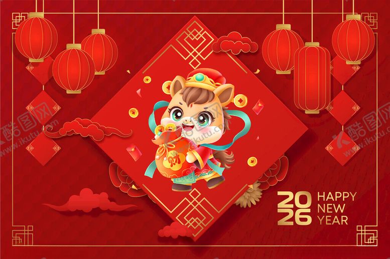 编号：70310804201352297239【酷图网】源文件下载-马年贺图