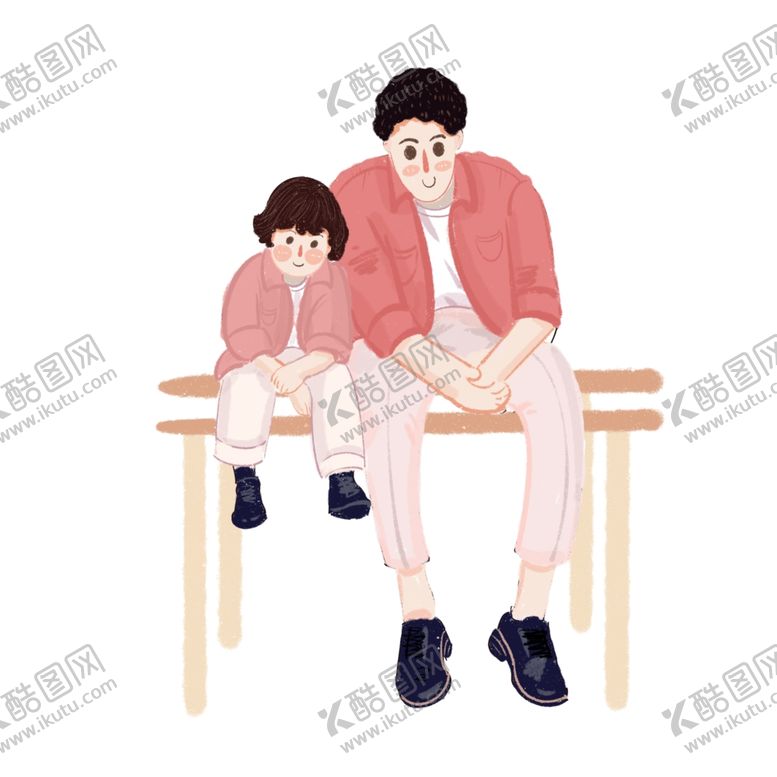 编号：10558409261214259213【酷图网】源文件下载-父亲节插画