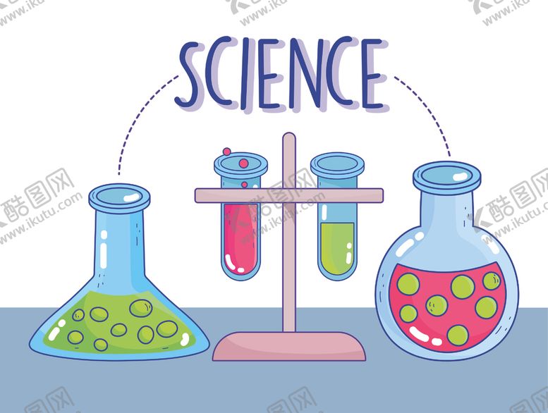 编号：10475309290337484096【酷图网】源文件下载-卡通化学实验器皿