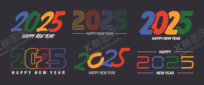 编号：68030803071524025692【酷图网】源文件下载-2025年新年快乐艺术字