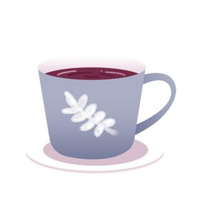 淡紫色手绘温馨小杯子