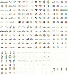 多样色彩植物集合展示