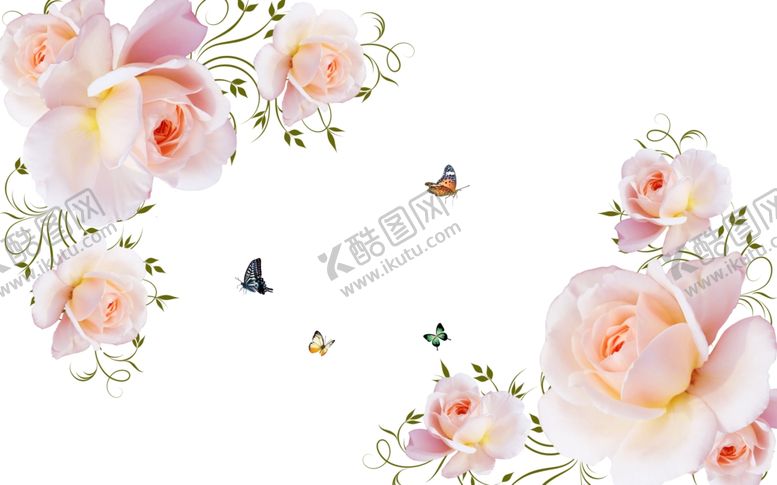 编号：66025910010401339148【酷图网】源文件下载-花卉背景墙