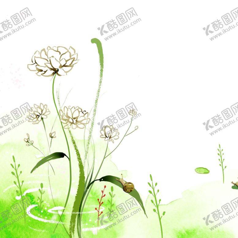 编号：49043011292056557249【酷图网】源文件下载-唯美花卉绿色挂画装饰画