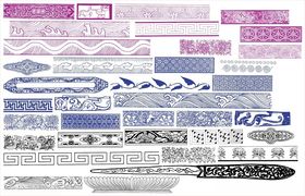 花纹花边传统图案装饰雕花