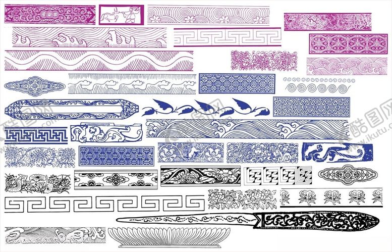 编号：52884011021421519017【酷图网】源文件下载-花纹花边传统图案装饰雕花